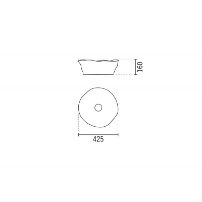 Sanindusa Magmma umywalka 42,5 cm okrągła nablatowa biała matowa 147734604