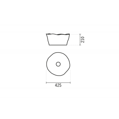 Sanindusa Magmma umywalka 42,5 cm okrągła nablatowa biała 147774004