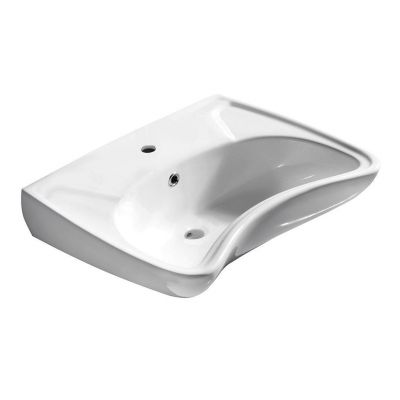 Isvea Handicap umywalka 59,5x45,6 cm prostokątna dla niepełnosprawnych biała 10TP60060