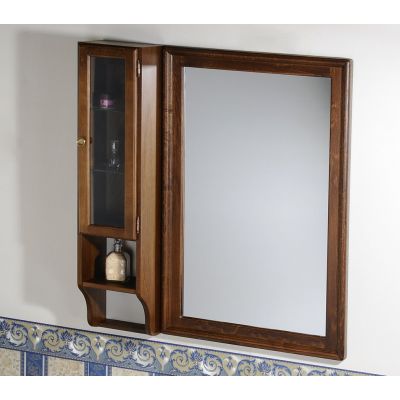 Sapho Retro szafka 115 cm boczna prawa wisząca drewno bukowe brąz 1681