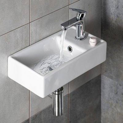Sapho Minos umywalka 40x22 cm ścienna prostokątna prawa biała 4059