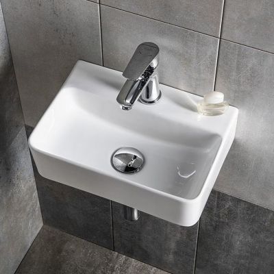 Sapho Small Gerda umywalka 36x25 cm ścienna prostokątna biała AR362