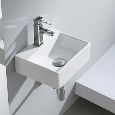 Sapho Small Giulia umywalka 33,5x29 cm ścienna prostokątna biała BH7002