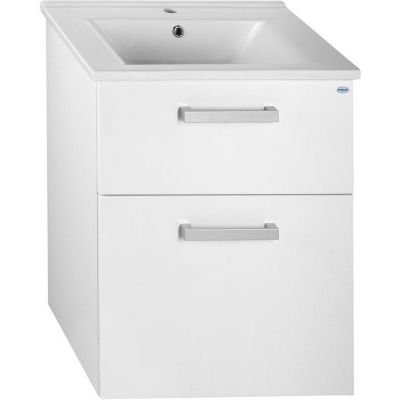 Aqualine Zuno umywalka 65x45 cm prostokątna ścienna-meblowa biała 9065