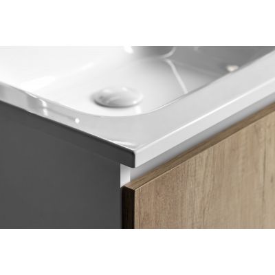 Sapho Areca umywalka 161x51,5 cm prostokątna podwójna ścienna-meblowa biała AC161