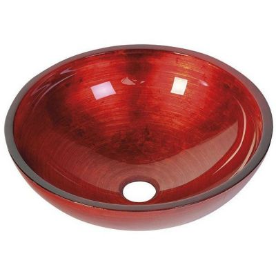 Sapho Murano Rosso Impero umywalka 40 cm nablatowa okrągła czerwona AL5318-63