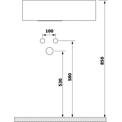 Sapho Small Amarok umywalka 40x22 cm ścienna prostokątna prawa biała AR500