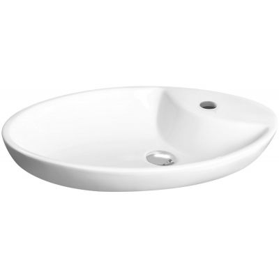 Creavit Minimal umywalka 65x41 cm nablatowa owalna biała MN065