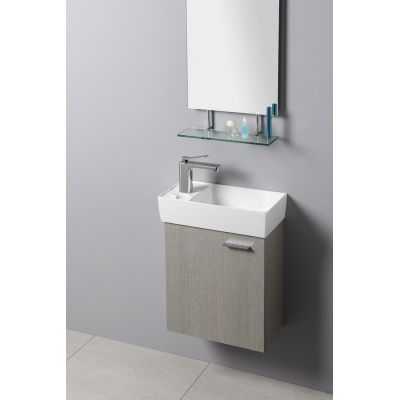 Sapho Small Maxx umywalka 47x24 cm ścienna prostokątna lewa biała MX475