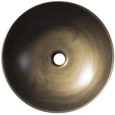 Sapho Priori umywalka 41,5x41,5 cm nablatowa okrągła brązowa PI032