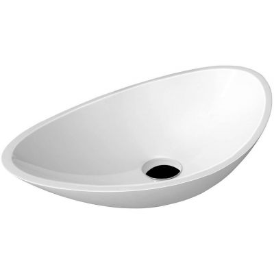 Sapho Rosseta umywalka 56,4x32,3 cm nablatowa owalna biała RS564