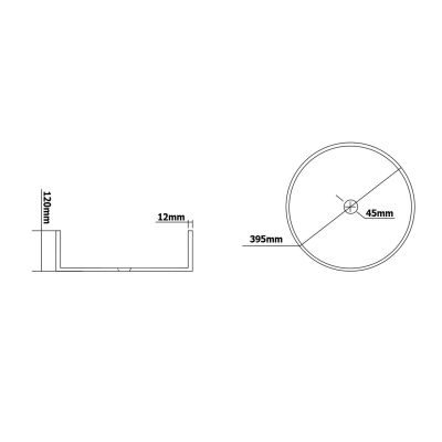 Sapho Maragua umywalka 35x35 cm okrągła nablatowa złota TY214Z