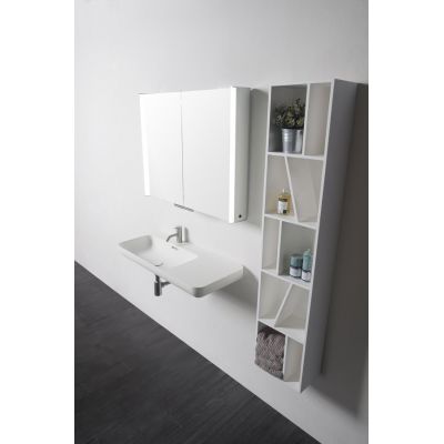 Sapho Niagara umywalka 90x40 cm ścienna prostokątna lewa biały mat WN973