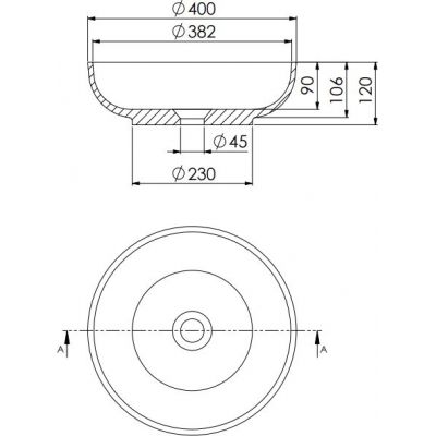 Steinberg 489 umywalka 40 cm okrągła nablatowa rubin 489 6010 34