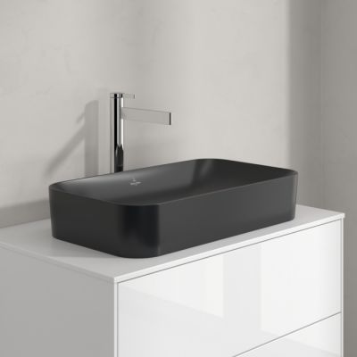 Villeroy & Boch Finion umywalka 60x35 cm prostokątna nablatowa CeramicPlus Pure Black 414361R7