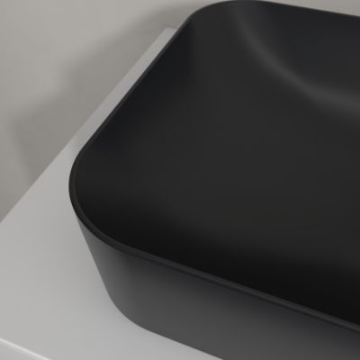 Villeroy & Boch Finion umywalka 60x35 cm prostokątna nablatowa CeramicPlus Pure Black 414361R7