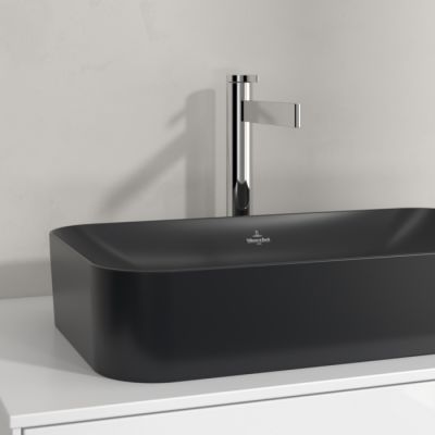 Villeroy & Boch Finion umywalka 60x35 cm prostokątna nablatowa CeramicPlus Pure Black 414361R7
