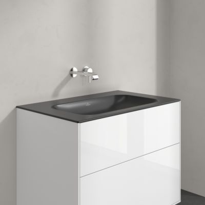 Villeroy & Boch Finion umywalka 80x50 cm prostokątna meblowa CeramicPlus Pure Black 416483R7