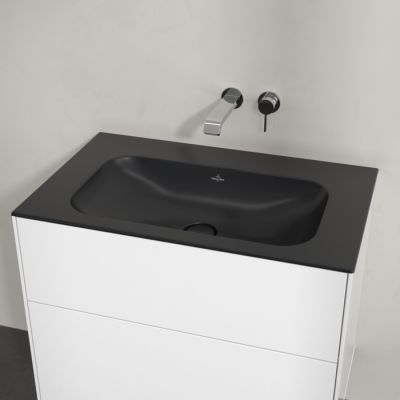 Villeroy & Boch Finion umywalka 80x50 cm prostokątna meblowa CeramicPlus Pure Black 416483R7