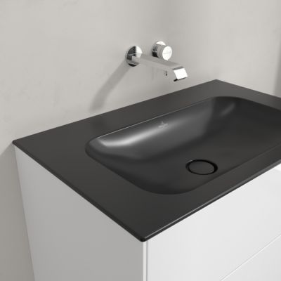 Villeroy & Boch Finion umywalka 80x50 cm prostokątna meblowa CeramicPlus Pure Black 416483R7