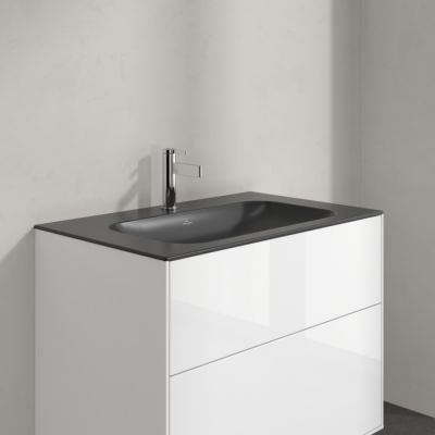 Villeroy & Boch Finion umywalka 80x50 cm prostokątna meblowa CeramicPlus Pure Black 416484R7
