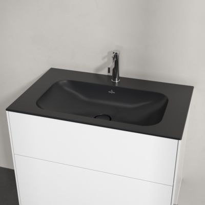 Villeroy & Boch Finion umywalka 80x50 cm prostokątna meblowa CeramicPlus Pure Black 416484R7