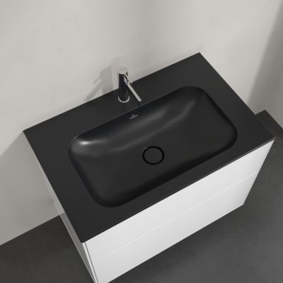 Villeroy & Boch Finion umywalka 80x50 cm prostokątna meblowa CeramicPlus Pure Black 416484R7