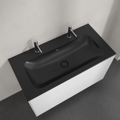 Villeroy & Boch Finion umywalka 100x50 cm prostokątna meblowa CeramicPlus Pure Black 4164A1R7