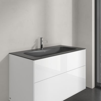 Villeroy & Boch Finion umywalka 100x50 cm prostokątna meblowa CeramicPlus Pure Black 4164A2R7
