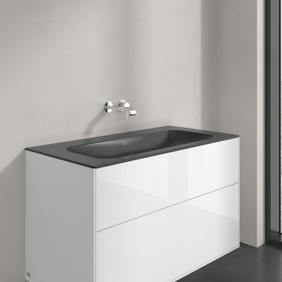 Villeroy & Boch Finion umywalka 100x50 cm prostokątna meblowa CeramicPlus Pure Black 4164A3R7
