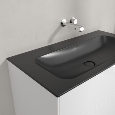 Villeroy & Boch Finion umywalka 100x50 cm prostokątna meblowa CeramicPlus Pure Black 4164A3R7