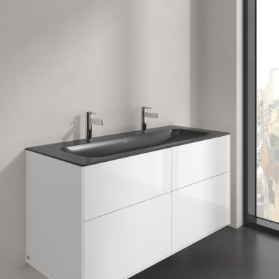 Villeroy & Boch Finion umywalka 120x50 cm prostokątna meblowa CeramicPlus Pure Black 4164C1R7