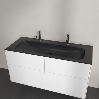 Villeroy & Boch Finion umywalka 120x50 cm prostokątna meblowa CeramicPlus Pure Black 4164C1R7