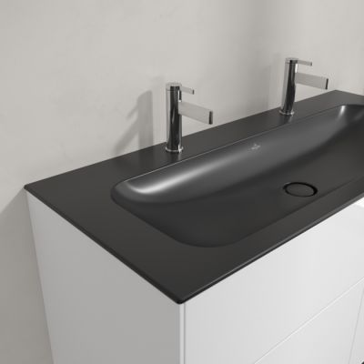 Villeroy & Boch Finion umywalka 120x50 cm prostokątna meblowa CeramicPlus Pure Black 4164C1R7