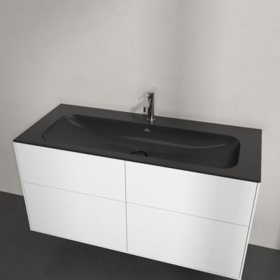 Villeroy & Boch Finion umywalka 120x50 cm prostokątna meblowa CeramicPlus Pure Black 4164C2R7