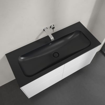 Villeroy & Boch Finion umywalka 120x50 cm prostokątna meblowa CeramicPlus Pure Black 4164C3R7