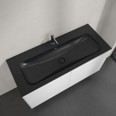 Villeroy & Boch Finion umywalka 120x50 cm prostokątna meblowa CeramicPlus Pure Black 4164CBR7