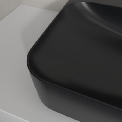 Villeroy & Boch Finion umywalka 100x47 cm prostokątna ścienna-meblowa CeramicPlus Pure Black 41681HR7