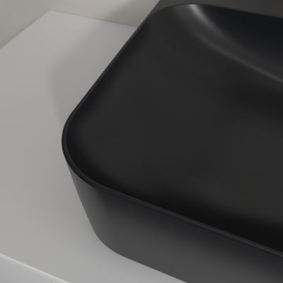 Villeroy & Boch Finion umywalka 100x47 cm prostokątna ścienna-meblowa CeramicPlus Pure Black 41681LR7
