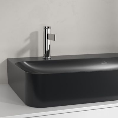 Villeroy & Boch Finion umywalka 100x47 cm prostokątna ścienna-meblowa CeramicPlus Pure Black 41681LR7