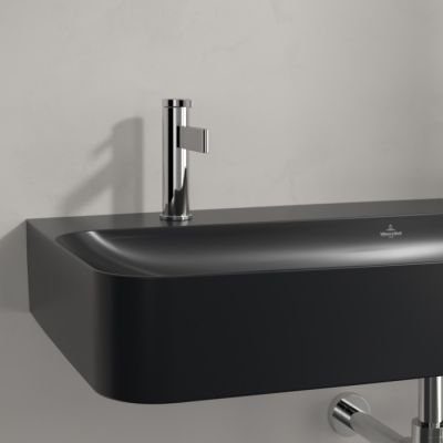 Villeroy & Boch Finion umywalka 100x47 cm prostokątna ścienna CeramicPlus Pure Black 4168A1R7