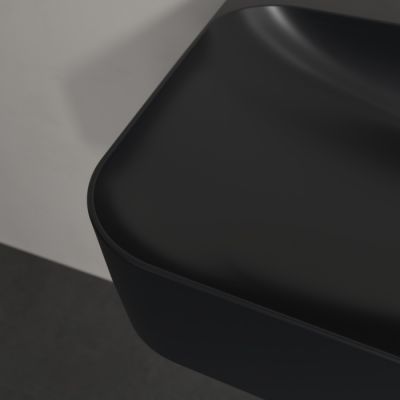 Villeroy & Boch Finion umywalka 100x47 cm prostokątna ścienna CeramicPlus Pure Black 4168A2R7