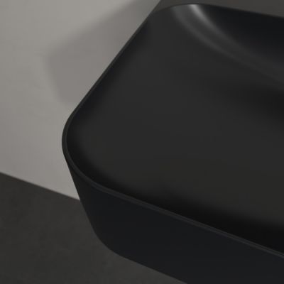Villeroy & Boch Finion umywalka 100x47 cm prostokątna ścienna CeramicPlus Pure Black 4168ABR7