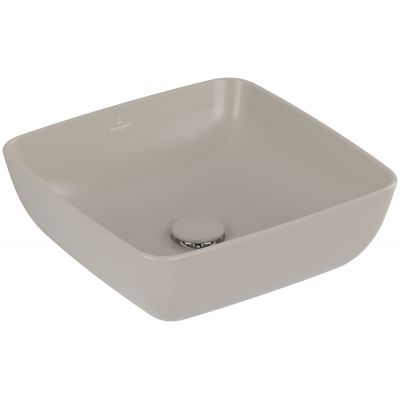 Villeroy & Boch Artis umywalka 41x41 cm kwadratowa nablatowa CeramicPlus Almond 417841AM