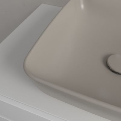 Villeroy & Boch Artis umywalka 41x41 cm kwadratowa nablatowa CeramicPlus Almond 417841AM