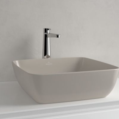 Villeroy & Boch Artis umywalka 41x41 cm kwadratowa nablatowa CeramicPlus Almond 417841AM