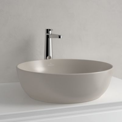 Villeroy & Boch Artis umywalka 43x43 cm okrągła nablatowa CeramicPlus Almond 417943AM