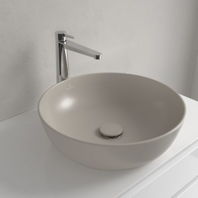 Villeroy & Boch Artis umywalka 43x43 cm okrągła nablatowa CeramicPlus Almond 417943AM