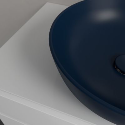Villeroy & Boch Artis umywalka 43x43 cm okrągła nablatowa CeramicPlus Nightfall 417943R6