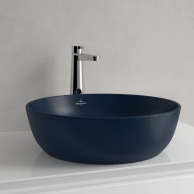 Villeroy & Boch Artis umywalka 43x43 cm okrągła nablatowa CeramicPlus Nightfall 417943R6